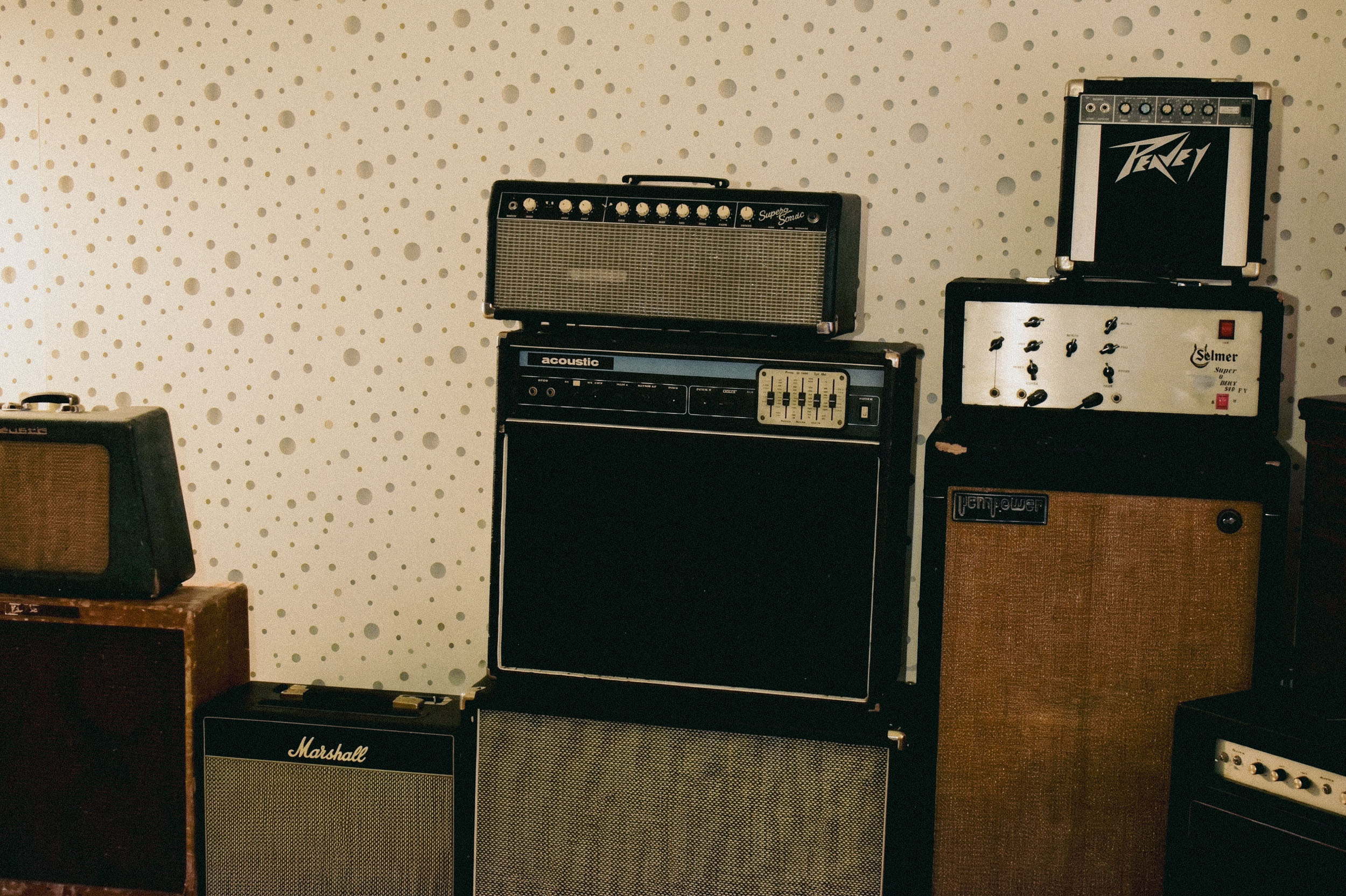 Vintage amplifiers at Buffalo Studio Sheffield